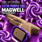 STEEL CITY ARSENAL GLOCK 19 - 23 GEN 5 ENHANCED "TACDOM EXCLUSIVE" SATIN PURPLE LOLI MAGWELL – FITS OEM GLOCK FACTORY FRAMES - Image 4