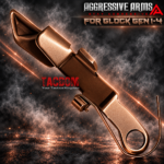 AGGRESSIVE Extended Slide Stop SHINY BRONZE COPPER PLATED Release for GLOCK GEN 1 - 4 - ERGO DESIGN - 17 19 20 21 22 23 24 25 26 27 31 32 33 34 35 - Image 3