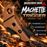 AGGRESSIVE ARMS MACHETTE EDITION for GLOCK GEN 1 2 3 4 5 6 "6061 BILLET ALUMINUM" TRIGGER BRONZE ANODIZED