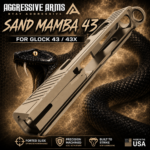 AGGRESSIVE ARMS SAND MAMBA PORTED TAN SLIDE AND HEXA-PORT BLACK BARREL COMPLETE WITH PARTS INSTALLED FOR GLOCK 43 / 43X - Image 4