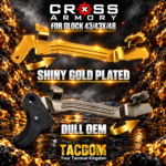 CROSS ARMORY ENHANCED Trigger BAR for Glock 43 - 43x - 48 SHINY GOLD PLATED - Image 2