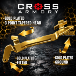 CROSS ARMORY ENHANCED Trigger BAR for GEN 6 Glock 17 - 19 - 19x - 45 - GOLD PLATED - Image 2