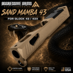 AGGRESSIVE ARMS SAND MAMBA PORTED TAN SLIDE AND HEXA-PORT BLACK BARREL COMPLETE WITH PARTS INSTALLED FOR GLOCK 43 / 43X - Image 3