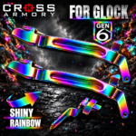 CROSS ARMORY ENHANCED Trigger TWO X2 BAR for GEN 6 Glock 17 - 19 - 19x - 45 - SHINY RAINBOW PLATED
