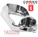 Cross Armory Enhanced Glock 17 - 22 - 34 Gen 5 CNC Aluminum Flared Magwell SILVER "CHROME LIKE" Magazine well - Image 5