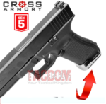 Cross Armory Enhanced Glock 17 - 22 - 34 Gen 5 CNC Aluminum Flared Magwell SILVER "CHROME LIKE" Magazine well - Image 2