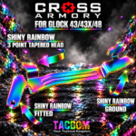 CROSS ARMORY ENHANCED 2 Trigger BARS for Glock 43 - 43x - 48 SHINY RAINBOW PLATED - Image 3