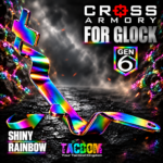 CROSS ARMORY ENHANCED Trigger TWO X2 BAR for GEN 6 Glock 17 - 19 - 19x - 45 - SHINY RAINBOW PLATED - Image 5