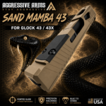 AGGRESSIVE ARMS SAND MAMBA PORTED TAN SLIDE AND HEXA-PORT BLACK BARREL COMPLETE WITH PARTS INSTALLED FOR GLOCK 43 / 43X - Image 2