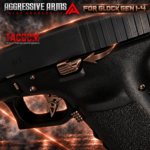 AGGRESSIVE Extended Slide Stop SHINY BRONZE COPPER PLATED Release for GLOCK GEN 1 - 4 - ERGO DESIGN - 17 19 20 21 22 23 24 25 26 27 31 32 33 34 35 - Image 2